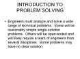 INTRODUCTION TO PROBLEM SOLVING PowerPoint PPT Presentation