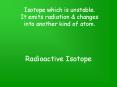 Radioactive Isotope PowerPoint PPT Presentation