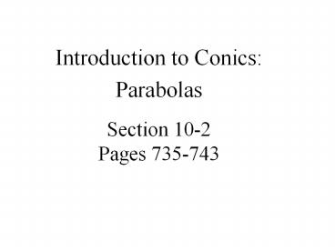 Section 10-2 Pages 735-743