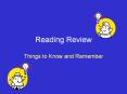 Reading Review PowerPoint PPT Presentation