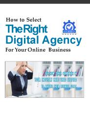HOW TO SELECT THE RIGHT DIGITAL AGENCY
