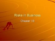 Risks in Business