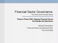 Financial Sector Governance: The Role of the Private Sector PowerPoint PPT Presentation