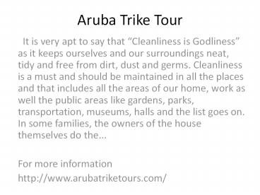 aruba trike tours