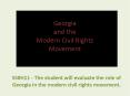 Georgia and the Modern Civil Rights Movement PowerPoint PPT Presentation