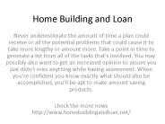 home building and loan
