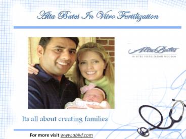 Egg Donation California - Alta Bates In Vitro Fertilization