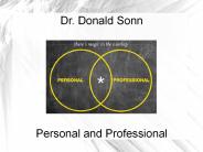 Dr. Donald Sonn: Personal and Professional