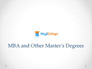 MBA and Other Master's Degrees