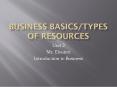 Business basics/Types of Resources PowerPoint PPT Presentation