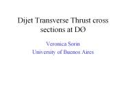 Dijet Transverse Thrust cross sections at D