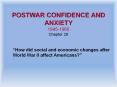 POSTWAR CONFIDENCE AND ANXIETY 1945-1960 Chapter 26 PowerPoint PPT Presentation