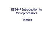 EEE447 Introduction to Microprocessors