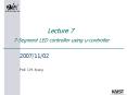 Lecture 7  7-Segment LED controller using u-controller PowerPoint PPT Presentation