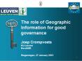 The role of Geographic Information for good governance Joep Crompvoets KU Leuven EuroSDR Wageningen, 27 January 2015 PowerPoint PPT Presentation