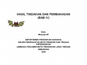 HASIL TINDAKAN DAN PEMBAHASAN (BAB IV)