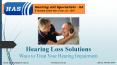 Hearing Loss Solutions: Ways to Treat Your Hearing Impairment PowerPoint PPT Presentation