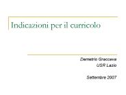 Indicazioni per il curricolo