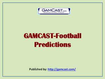 GAMCAST-Football Predictions