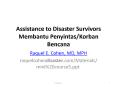 Assistance to Disaster Survivors Membantu Penyintas/Korban Bencana PowerPoint PPT Presentation