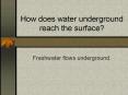 How does water underground reach the surface? PowerPoint PPT Presentation