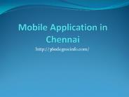 Mobile Application in chennai,