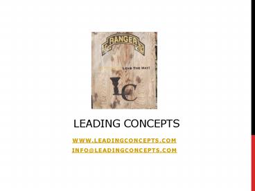 2015 Ranger Leadership Course by Leading Concepts