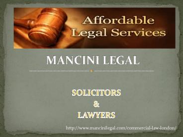 Mancini Legal- Greenwich Specialist Solicitor