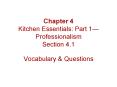 Chapter 4 Kitchen Essentials: Part 1 PowerPoint PPT Presentation