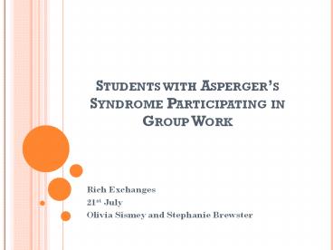Students with Asperger