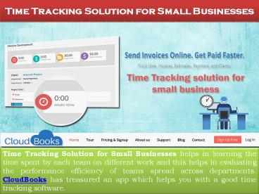 Time Tracking Solution for Small Businesses
