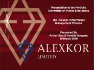 Presentation to the Portfolio Committee on Public Enterprises