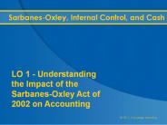 Sarbanes-Oxley, Internal Control, and Cash