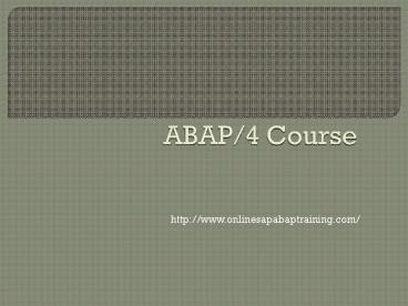 IMPORTANCE OF ABAP