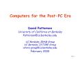 Computers for the Post-PC Era PowerPoint PPT Presentation