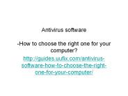 How to choose antivirus software