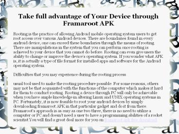 Framaroot Free Download