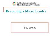 Becoming a Micro Lender