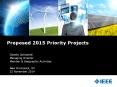 Proposed 2015 Priority Projects PowerPoint PPT Presentation