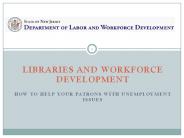Libraries and Workforce Development