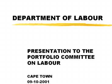 DEPARTMENT OF LABOUR