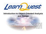 Introduction to Object-Oriented Analysis and Design
