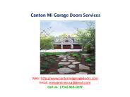 Canton Mi Garage Doors Services