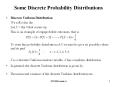 Some Discrete Probability Distributions PowerPoint PPT Presentation