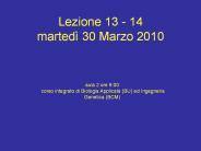 Lezione 13 - 14 marted