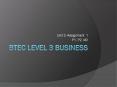 BTEC Level 3 Business PowerPoint PPT Presentation