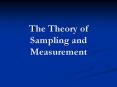 The Theory of Sampling and Measurement PowerPoint PPT Presentation