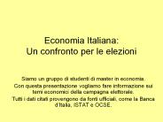 Economia Italiana: Un confronto per le elezioni
