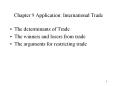 Chapter 9 Application: International Trade PowerPoint PPT Presentation