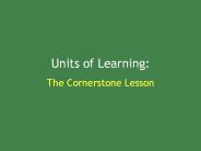 Units of Learning: